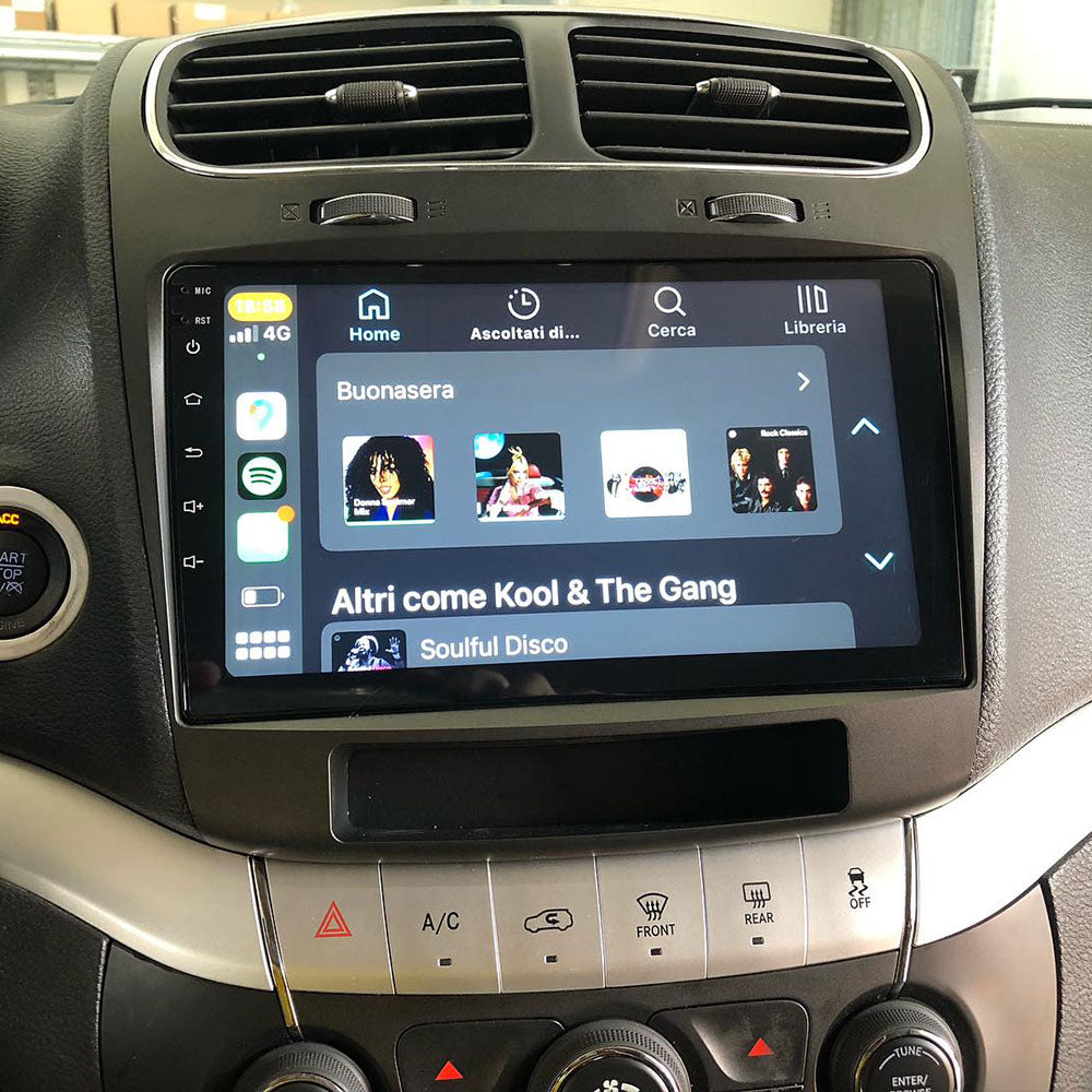 Android 16 9 Inch Navigator for Fiat Freemont 2011-2015 Dodge Journey 2011 - 2018 Car Radio Touch Screen Bluetooth Car Stereo Supports WiFi GPS USB Steering Wheel Control Bluetooth