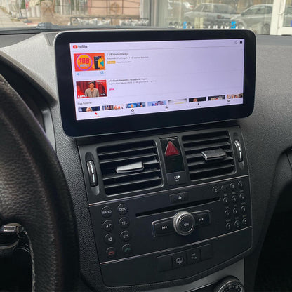 Qualcomm Snapdragon 10.25INCH ANDROID 16 For Mercedes-Benz C-class W204 C200 C230 C250 C300 C350 2007-2011 USB audio stereo Bluetooth DAB Car RADIO GPS Navigation multimedia