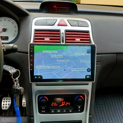 9" Car Radio Stereo for Peugeot 307 2002-2013 Dash Kit,4+64GB 8-Core Android 16 GPS Navigation Multimedia Player with Car-Play Android Auto