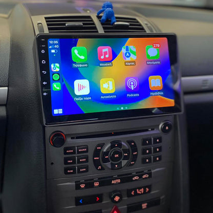 For Peugeot 407 2004-2010 Android 16 Autoradio Car Radio Stereo GPS Navigation 9 Inch Car-Play Bluetooth FM AM RDS DSP Steering Wheel Control Rear Camera, Support DAB+/DVR