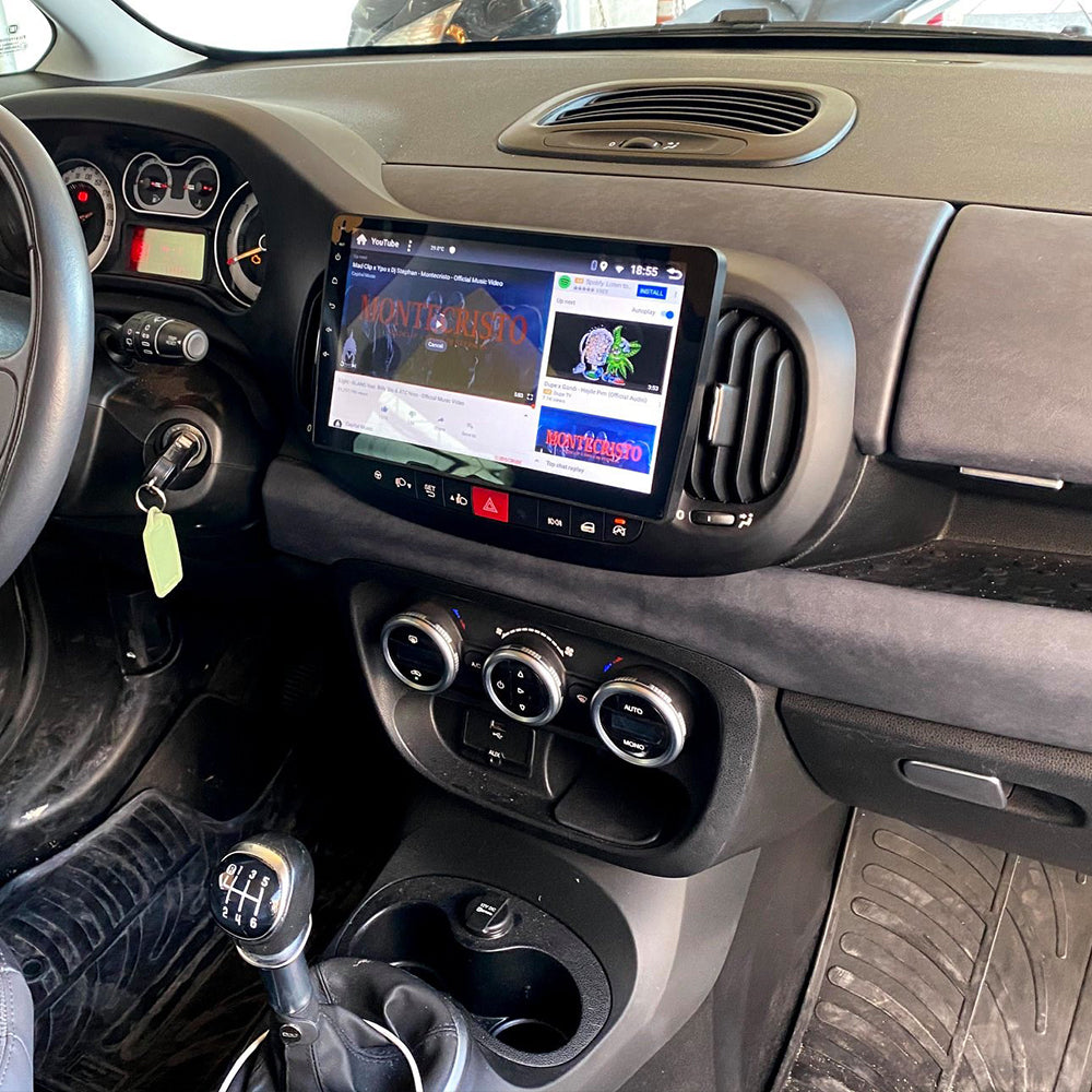 For Fiat 500L 2012-2017 Android 16 Car Stereo 2 Din 9''Touch Screen Car Multimedia Player Autoradio with Navigation GPS//Bluetooth/WiFi/SWC/Mirror Link/Backup Camera