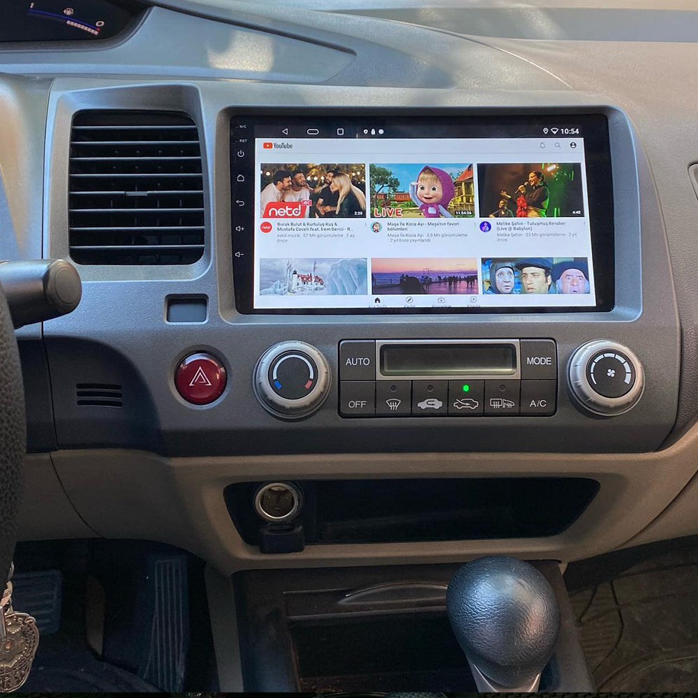 9 Inch Touch Screen Car Stereo Radio for Honda Civic Hatchback 2006-2011 with CarPlay Android Auto Bluetooth Android 15 Car Stereo FM Radio Steering Wheel Controls DSP GPS FM