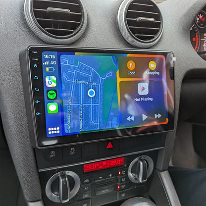 Android 16 Car Stereo for Audi A3 S3 RS3 2006-2013 with Wireless Apple carplay Android Auto 9 Inch Touch Screen Car Radio Support GPS Navigation Bluetooth HiFi FM RDS Audio Receivers Head Unit