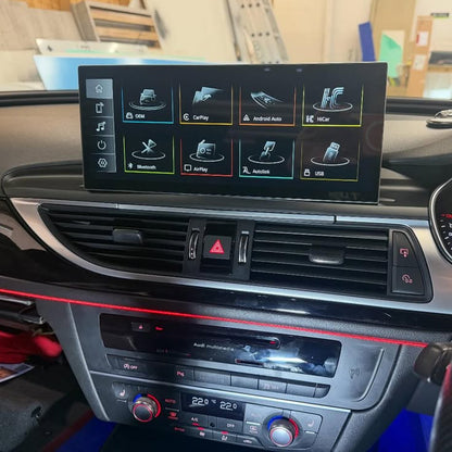 Car Multimedia Stereo For Audi A6 C6 C7 A7 2011-2018 Wireless CarPlay GPS Navi Radio Player Bluetooth 12.3" Touch Screen