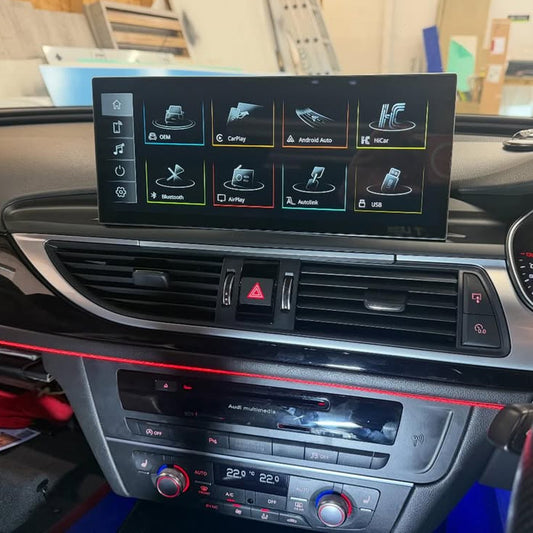 Car Multimedia Stereo For Audi A6 C6 C7 A7 2011-2018 Wireless CarPlay GPS Navi Radio Player Bluetooth 12.3" Touch Screen