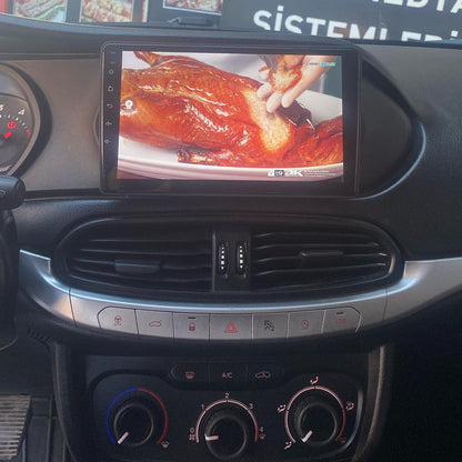 Android 16 Car Radio Stereo with 9" IPS Touch Screen for Fiat Egea 2015-2018 with 2 DIN Bluetooth RDS FM Video Receiver Multimedia Player Support SWC DSP USB