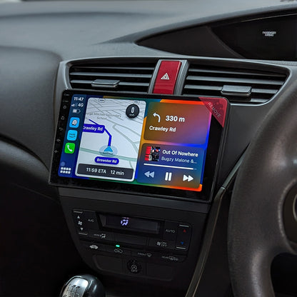 Android 16 Car Stereo Radio for Honda Civic 2012 2013 2014 2015 9 Inch Touch Screen Car Radio with Bluetooth GPS Navigation WiFi FM Radio SWC CarPlay Android Auto Head Unit