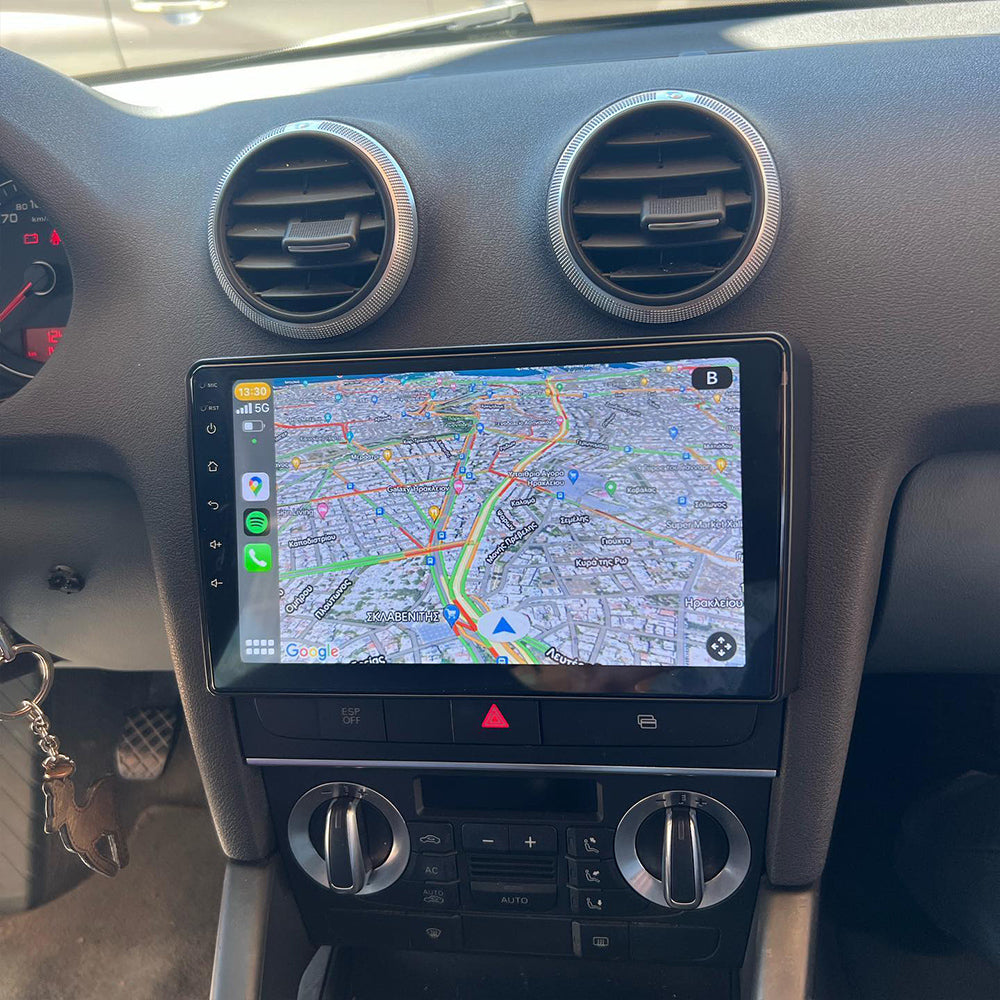 Android 16 Car Stereo for Audi A3 S3 RS3 2006-2013 with Wireless Apple carplay Android Auto 9 Inch Touch Screen Car Radio Support GPS Navigation Bluetooth HiFi FM RDS Audio Receivers Head Unit