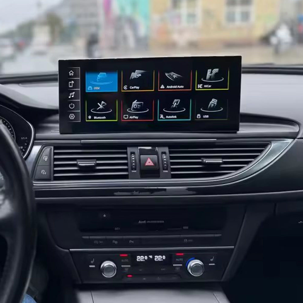 Car Multimedia Stereo For Audi A6 C6 C7 A7 2011-2018 Wireless CarPlay GPS Navi Radio Player Bluetooth 12.3" Touch Screen