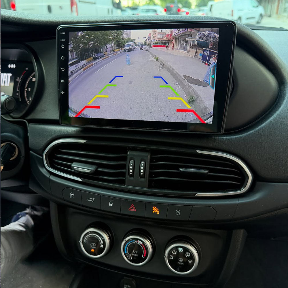 Android 16 Car Radio Stereo with 9" IPS Touch Screen for Fiat Egea 2015-2018 with 2 DIN Bluetooth RDS FM Video Receiver Multimedia Player Support SWC DSP USB