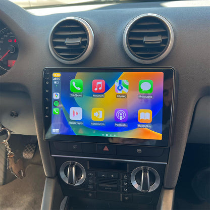 Android 16 Car Stereo for Audi A3 S3 RS3 2006-2013 with Wireless Apple carplay Android Auto 9 Inch Touch Screen Car Radio Support GPS Navigation Bluetooth HiFi FM RDS Audio Receivers Head Unit