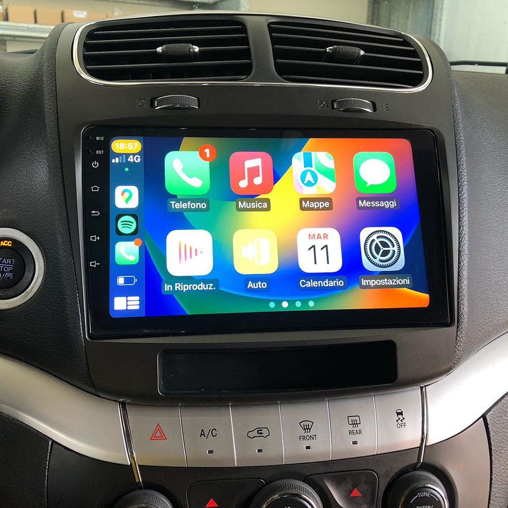 Android 16 9 Inch Navigator for Fiat Freemont 2011-2015 Dodge Journey 2011 - 2018 Car Radio Touch Screen Bluetooth Car Stereo Supports WiFi GPS USB Steering Wheel Control Bluetooth