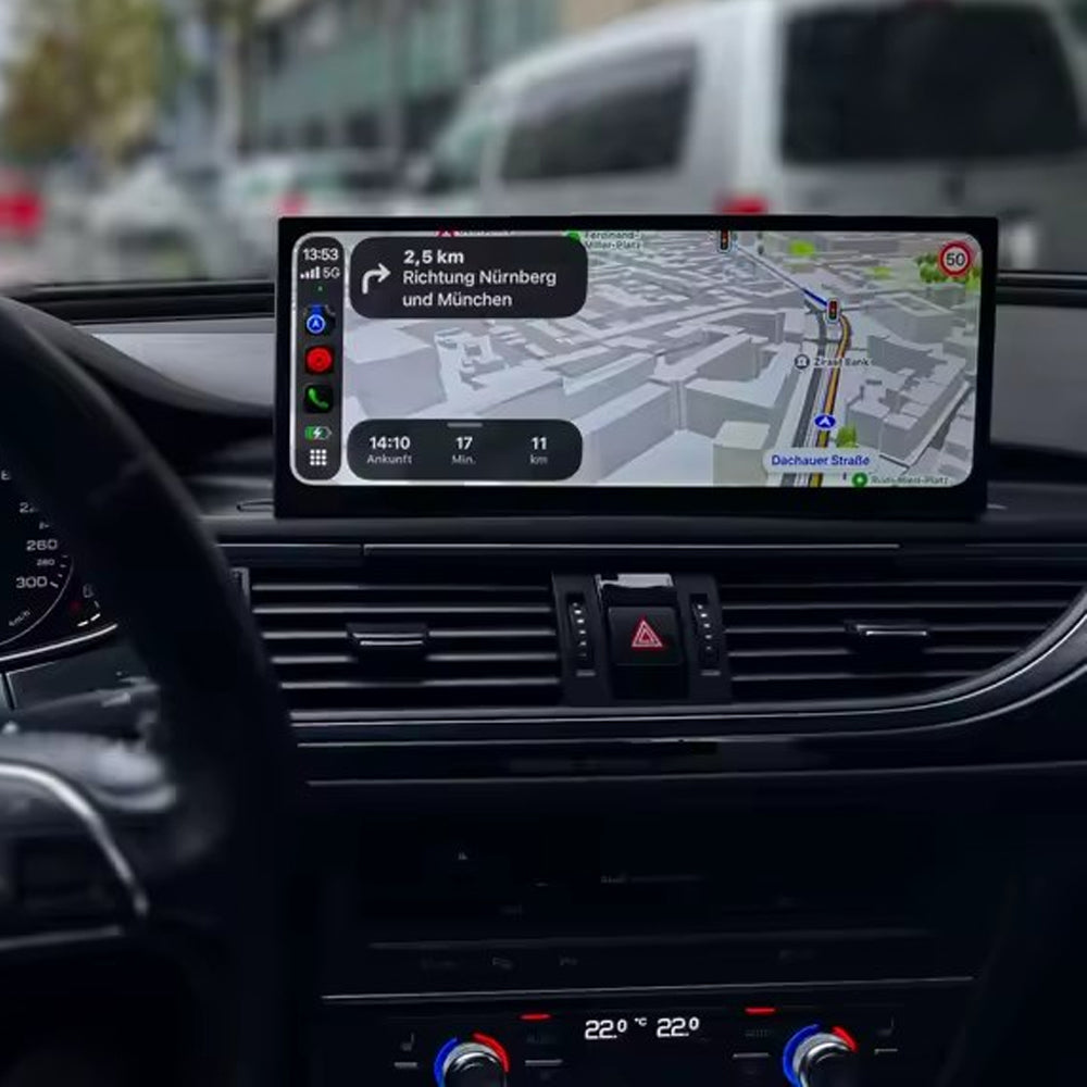 Car Multimedia Stereo For Audi A6 C6 C7 A7 2011-2018 Wireless CarPlay GPS Navi Radio Player Bluetooth 12.3" Touch Screen