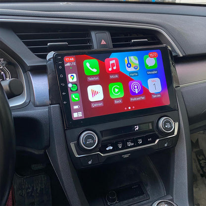 Android 16 Car Stereo Radio for Honda Civic 2016 2017 2018 2019 2020 with Carplay Android Auto 9 Inch Touch Screen Bluetooth Car Radio with GPS Navigation WiFi Multimedia Player