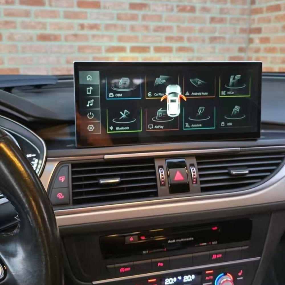 Car Multimedia Stereo For Audi A6 C6 C7 A7 2011-2018 Wireless CarPlay GPS Navi Radio Player Bluetooth 12.3" Touch Screen