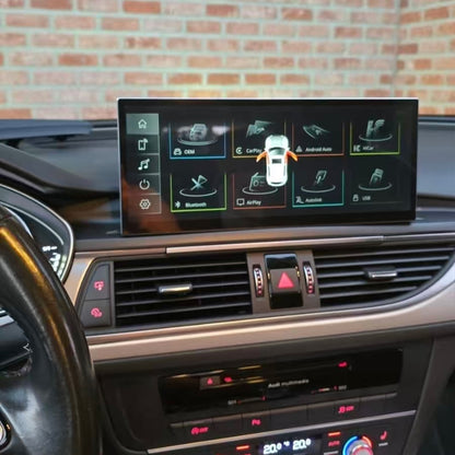 Car Multimedia Stereo For Audi A6 C6 C7 A7 2011-2018 Wireless CarPlay GPS Navi Radio Player Bluetooth 12.3" Touch Screen