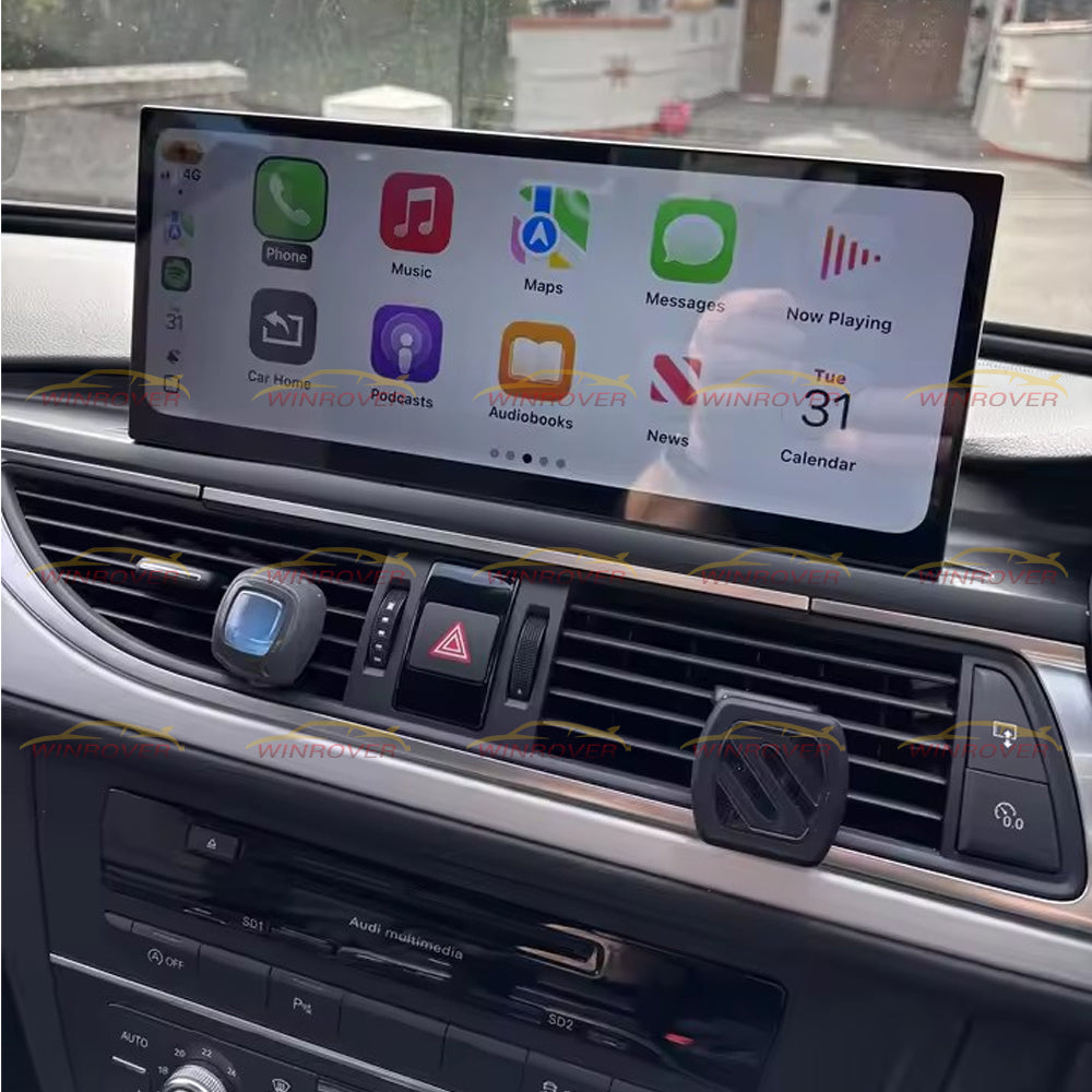 Winrover Multimedia Stereo For Audi A6 C6 C7 A7 2011-2018 Wireless CarPlay GPS Navi Radio Player Bluetooth 12.3" Touch Screen