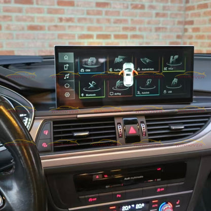 Winrover Multimedia Stereo For Audi A6 C6 C7 A7 2011-2018 Wireless CarPlay GPS Navi Radio Player Bluetooth 12.3" Touch Screen
