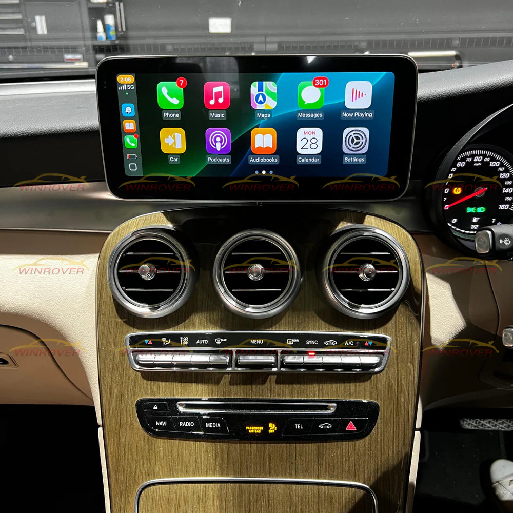 12.3" CarPlay Screen for Mecedes Benz C Class W205 S205 GLC V Class W447 2015-2018 Year with NTG5.0, Car Stereo Multimedia Radio Receiver Android Auto