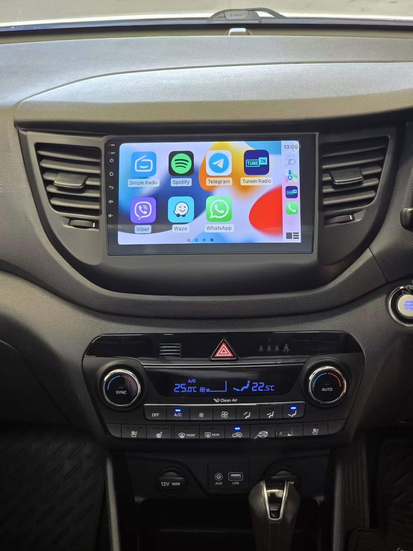 Android Car Stereo Radio For Hyundai IX35 Tucson black color 2015-2018 Carplay GPS Navi WiFi 64G Qualcomm Snapdragon