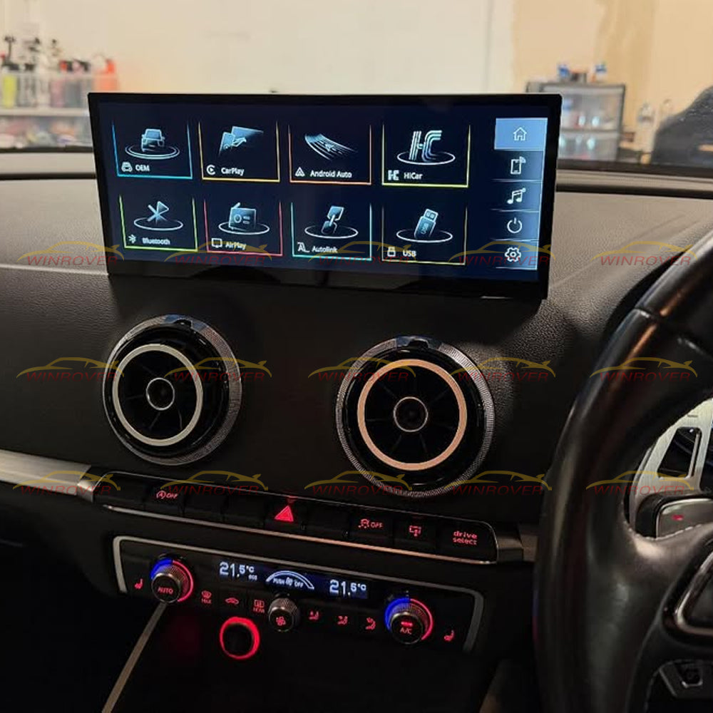 Winrover 12.3 Inch Touch Display For Audi A3 S3 2014-2019 Multimedia Player Andriod Auto Link GPS Carplay Screen Car Play