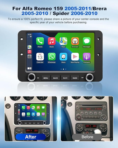 Autoradio For Alfa Romeo 159 Spider Brera Android Radio Carplay Multimedia Head Unit Carplay Android Auto GPS DSP