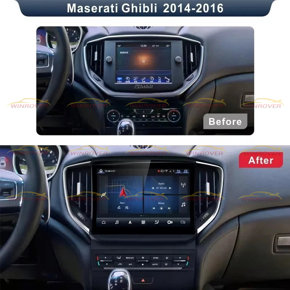 Winrover For Maserati Ghibli 2014-2017 Android 15 10.25 inch Car Radio Car GPS Navigation for Car Multimedia Stereo Apple Carplay